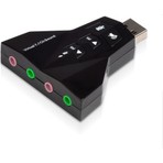 Maxgo 2100 Usb Ses Kartı 7.1 Kanal Çevirici Dönüştürücü Laptop Harici Kartı Mikrofon Kulaklık Girişli