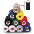 FDMSTAR 120 No Karışık Renkli Dikiş İpliği 10’lu Küçük Boy 250-300 Metre Ev Tipi Makineye Uyumlu Polyester İplik Seti
