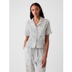 Gap Kadın Gri Keten Karışımlı Pijama Üstü