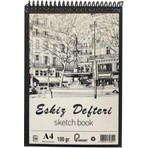 Artlantis Eskiz Defteri A4 Spralli 50 Yaprak 1 Adet 100 gr 210X297 mm Sketch Book Üstten Açılmalı Ezkiz Defteri