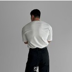 Tarz Cool Geniş Pis Yaka Pamuklu T-Shirt