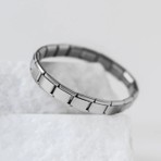 İtalyan Charm Bileklik Gümüş Renk Paslanmaz Çelik Malzeme ile Unisex 18 cm Ayar Seçeneği