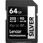 Lexar 64GB Silver Plus SD UHS-I V30 U3 Hafıza Kartı 205MB/s Hız Parametreleri ile Profesyonel Kullanım