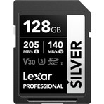 Lexar 128GB Silver Plus SD UHS-I V30 U3 Hafıza Kartı 205MB/s Okuma Hızı ile Profesyonel Kullanım