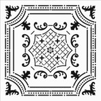 Stencil Sarayı Stencil Sarayi Boyama Şablon Damask Çini Mandala - 8314