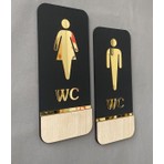Yönline Meşe Serisi Siyah Mat Gold Kabartmalı Wc Set