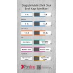 Yönline 10'lu Değiştirilebilir 21 x 9 Okul Sınıf Kapı Isimliği