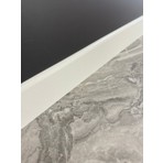 Pasha Dekor 8 cm Düz Lake Beyaz MDF Parke Süpürgelik 10 mm Kalınlık ile Şık ve Dayanıklı