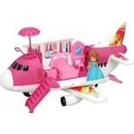 Heroes Toys Uçak Ev Bebek Seti Kız Çocuklar İçin Renkli Oyun Teması 37 x 24 x 10 cm