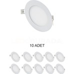 Cata CT-5144 Slim LED Panel 3W Beyaz Oval Şekil 10'lu Paket Yüksek Işık Verimi Özelliği