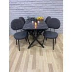 Bambeds Mobilya Masa Takımı Yemek Masası 70X110  4 Sandalye