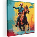 Painted Anarchy Bronco Izdiham Kanvas Tablo, 30X30 cm