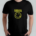 Pixxa Nirvana %100 Pamuklu Bisiklet Yaka T-Shirt Model - 1