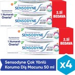 Sensodyne Çok Yönlü Koruma Beyazlatıcı Diş Macunu 50 ml x 4 Adet Hassas Dişler İçin Etkili