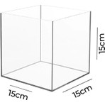Trend Pleksi Şeffaf Kapaksız Çok Amaçlı Saklama Kutusu (15cm x 15cm x 15cm)