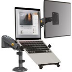 Ergoflex Nb H180-FP Çift Kol Amortisörlü 17"-27" Monitör Tutucu ve 10"-17" Laptop Standı