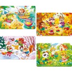 Circle Toys Dört Mevsim Puzzle +24 ay, 4 farklı puzzle