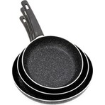 Mehtap Gri Granit Tava Seti 3 Parça 18 x 22 x 26 cm Düz Tava Uzun Ömürlü Kullanım