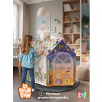 Go Toys Ilk Oyun Evim Xxl Boy Renkli Karton Boyama Aktivite Evi 110 cm Yükseklik Özellikli