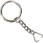 S Concept Zincirli Anahtarlık Halkası 50 Adet 2.5 cm Üçgen Uç Özellikli Metal Renk