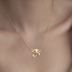 One Silver Gold 925 Ayar Gümüş Ra Gözü  Figürlü Kolye