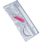 Yıldızlar Cetvel Takımı 30 cm 1 Paket Yıldızlar Cetvel Pergel Gönye Iletki Şeffaf Çizim Takımı Pergelli Çizim Seti 4 Parça