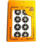 Yamaha Koruma Takozu Damla Etiket Sticker Ø28 mm Siyah-Beyaz