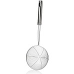 Kitchen Damys Çelik Lüks Paslanmaz Kızartma Kevgiri, Yağ Süzgeci, Çelik Tel Kepçe 12 Cm. Çapı