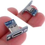 Roboyol Store USB 3.1 Type C Panel Montaj Dişi Soket 4 Pin Smd Lehimlenebilir Padler Konnektör Telefon Şarj Board