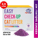 Metapet Hastalık Gösteren Erken Teşhis Kedi Sağlığı Kumu, Kokusuz Organik Doğal Bentonit 2,6 Litre