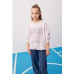 DeFacto NBA Chicago Bulls Oversize Geniş Kalıp Bisiklet Yaka Sweatshirt Kız Çocuk C0802A824SP