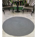 Jüt Hasır El Örgüsü Halı Kilim Yıkanabilir Çift Taraflı Yuvarlak
