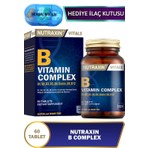 Nutraxin B Complex- (B1-B2-B3-B5-B6-B12) 60 Adet Vitamin Tablet