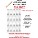 Tanex Isimli Okul Etiketi Defter Kitap Kalem Etiketi 190 Adet