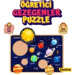 212 Toyzz 212TOYZZ  Eğitici Gezegenler Yapboz Puzzle 1 Parça 2-4 Yaş İçin 30x20 cm Boyutunda