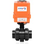 Unox Ø32 24V Dc Elektrik Aktüatörlü U-Pvc Küresel Vana Su Için