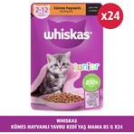 Whiskas Yavru Kümes Hayvanlı Süper Premium Kedi Maması 85 gr 24X Kaliteli Besin