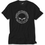 Crows Gate Harley Davidson Skull Logo Siyah Tişört