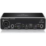 Behringer U-PHORIA UMC22 Ses Kartı Midas Mikrofon Preamfi Siyah Kompakt Tasarım