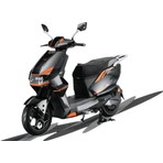Arora Zr7 Siyah/Turuncu Iki Tekerlekli Moped 72v35 Ah Batarya 298 Kg Taşıma Kapasitesi