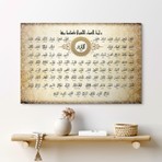 Tabloshop Allahın 99 Ismi Esma-Ül Hüsna Tablosu