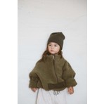 Oh La La Koala Haki Renkli  Wellsoft Yarım Fermuar Mont Kız Çocuk 3 - 4 Yaş Oversize Kesim Kalın