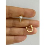 Ares Collection Arescollection 1 Adet Zirkon Taşlı Yıldızlı Helix Kıkırdak Lobe Conch Uyumlu Piercing Küpe