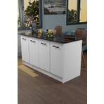 Aeka AE-2040 Vera Vera Dolaplı Çok Amaçlı  Mutfak Adası Bar Masası Yemek Masas160 cm