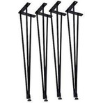 Çetinel Metal 73 cm Uzunlukta Siyah Metal Masa Ayağı Modern Tasarım 4 Adet