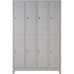 Jessan Gri 8'li Soyunma Dolabı 128cm Genişlik 200cm Yükseklik Modern Tasarım Ereğli Demir Çelik