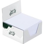 Gen-Of Tekli Beyaz Küp Not Bloknot 8x8x5 cm Yırtılmaya Dayanıklı Kağıt