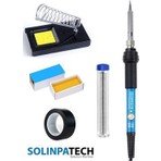 Solinpatech 60W Sıcaklık Ayarlanabilir Havya Lehim Makinası, Standı, Lehim, Lehim Pastası, Bant