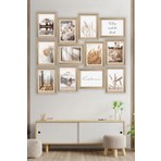 Artavessa 12 Parça MDF Tablo Seti Dekoratif Tema ile Karışık Renklerde 13 x 17 Ebatlarında