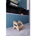 Zeo Wood Design Montessori Ahşap Basamak Çocuklar İçin Güvenli Dayanıklı Ergonomik Tasarım